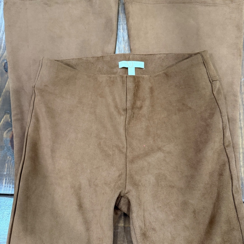 Kids Chelsea and Violet Suede Flare Pants from Dillards